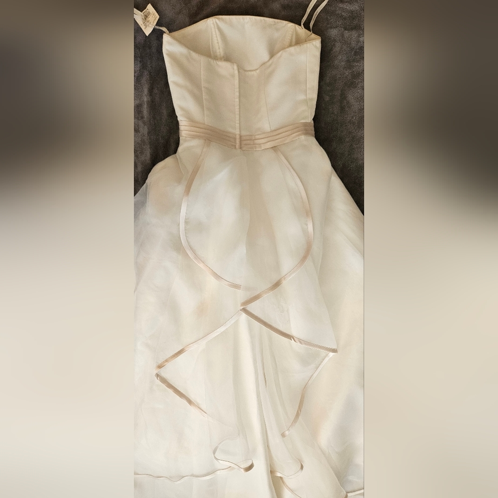 Davids Bridal strapless dress size 10